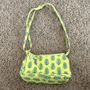 Vera Bradley Lime Green Floral Shoulder Bag